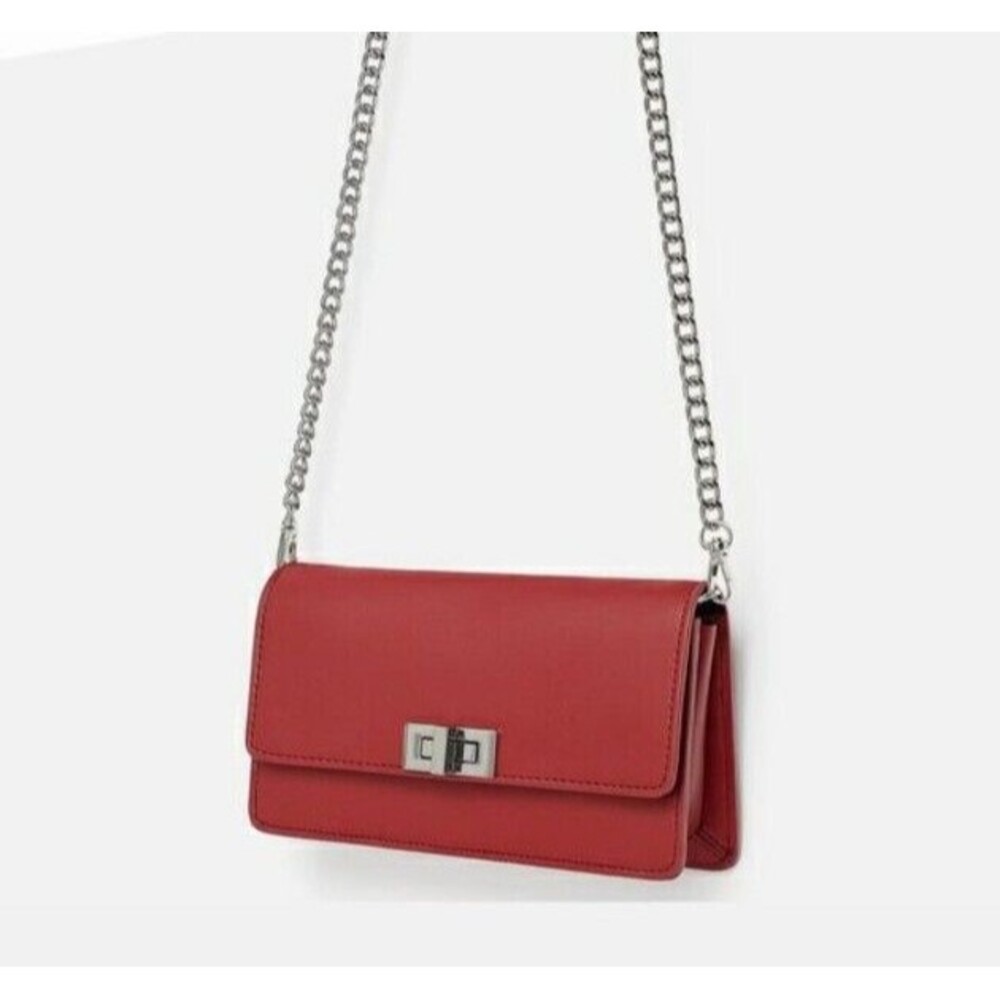 Zara Basic Collection Women's Red Mini Crossbody … - image 1